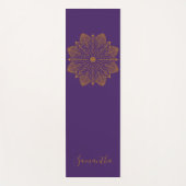 Paars gouden mandala elegant vrouwelijk gepersonal yogamat (Voorkant)