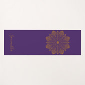 Paars gouden mandala elegant vrouwelijk gepersonal yogamat (Voorkant (horizontaal))