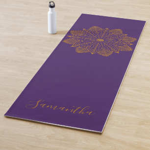 Paars gouden mandala elegant vrouwelijk gepersonal yogamat