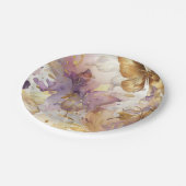 Paars & Gouden Vlinder Jurk Fantasy Sweet 16  Papieren Bordje (Gekanteld)