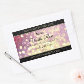 Paars goudglitter - etiket met fragment (Envelop)