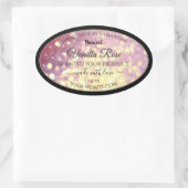 Paars goudglitter - etiket met fragment (Tas)