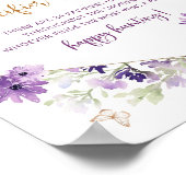 Paars goudjacht met drijvende kracht poster (Hoek)