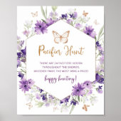 Paars goudjacht met drijvende kracht poster (Voorkant)