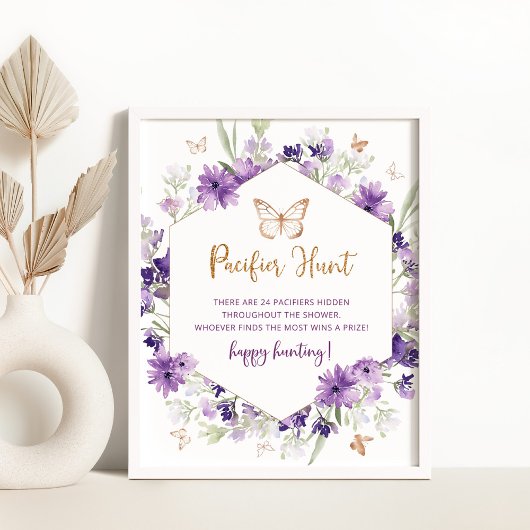 Paars goudjacht met drijvende kracht poster