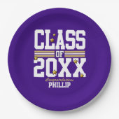 Paars|Goudkwaliteitsklasse Jaar Papieren Bordje (Voorkant)