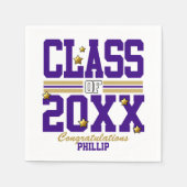 Paars|Goudkwaliteitsklasse Jaar Servet (Voorkant)