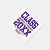 Paars|Goudkwaliteitsklasse Jaar Servet (Hoek)