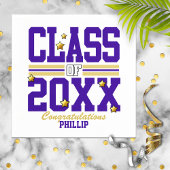 Paars|Goudkwaliteitsklasse Jaar Servet