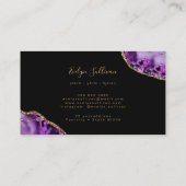 Paars goudmagervisitekaartje visitekaartje (Achterkant)