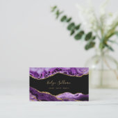 Paars goudmagervisitekaartje visitekaartje (Staand voorkant)