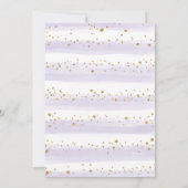 Paars goudolifant Floral Moon Stars Baby shower Kaart (Achterkant)