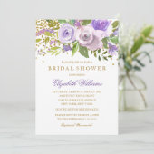 Paars goudpels Vrijgezellenfeest Kaart (Staand voorkant)