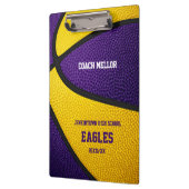 paars goudteam verdeelt basketbalnaam klembord (Links)