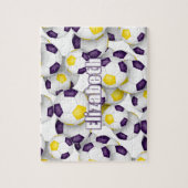 paars goudteam vergroot het meisjesvoetbal legpuzzel (Verticaal)