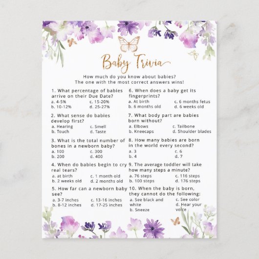 Paars goudvlinder Baby-baby shower