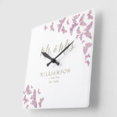 Paars goudvlinder Jubileum Vierkante Klok (Hoek)