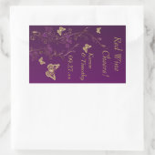 Paars, goudvlinder Sticker Etiket (Tas)