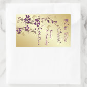 Paars, goudvlinder Sticker Etiket (Tas)