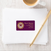 Paars+goudwielmonogram Etiket (Insitu)