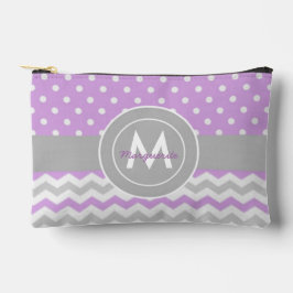Paars Gray Polka Dot Chevron Etui
