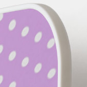 Paars Gray Polka Dot Chevron Pickleball Paddle (Links Detail)