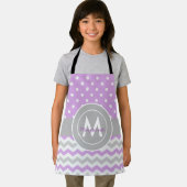 Paars Gray Polka Dot Chevron Schort (Insitu)