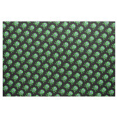 Paars-Green-Black Biohazard Skull Fabric Stof (Fat Quarter)