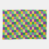 PAARS GREEN GELLOW MARDI GRAS GECONTROLEERD PATROO THEEDOEK (Horizontaal)