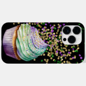 PAARS GREEN GOLD MARDI GRAS CUPCAKE Case-Mate iPhone CASE (Achterkant (horizontaal))