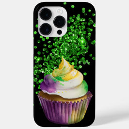PAARS GREEN GOLD MARDI GRAS CUPCAKE Case-Mate iPhone 14 PRO MAX HOESJE