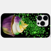 PAARS GREEN GOLD MARDI GRAS CUPCAKE Case-Mate iPhone CASE (Achterkant (horizontaal))