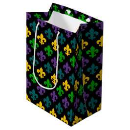 PAARS GREEN GOLD MARDI GRAS SYMBOOL MEDIUM CADEAUZAKJE