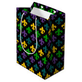 PAARS GREEN GOLD MARDI GRAS SYMBOOL MEDIUM CADEAUZAKJE (Achterkant Gekanteld)
