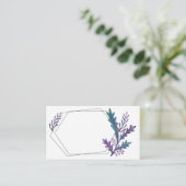 Paars Greenery Waterverf Gift Labels (Staand voorkant)