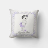 Paars grijs babymeisje Neursery Baby Pillow Kussen (Voorkant)
