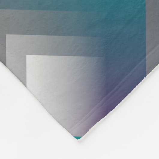 paars grijs blauwgroen fleece deken (Hoek)