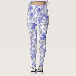 Paars Grijs Driehoek Patroon Leggings