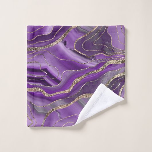 Paars grijs gegrijs glitter glam #1 bad handdoek (Wasdoekje)