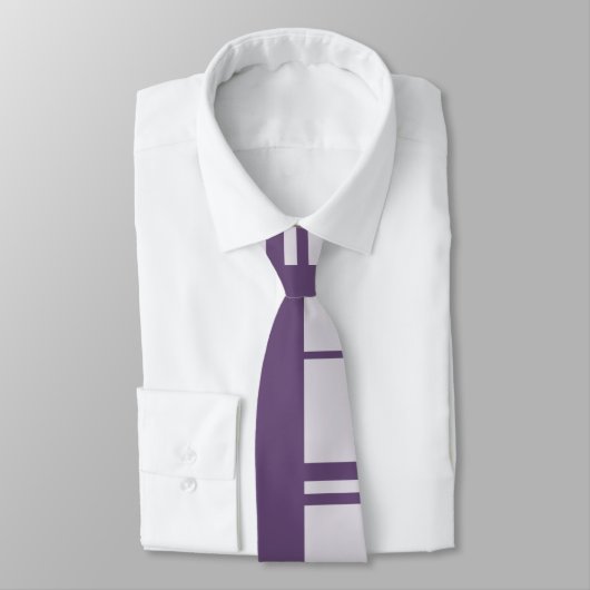 Paars, grijs, gestreept Stropdas (Gebonden)