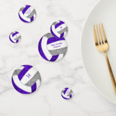 paars grijs girale volleybalfeest confetti (Groep)