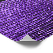 Paars & Grijs Moderne Glam Sequins Feestbanner Poster (Hoek)