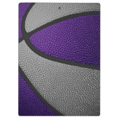 paars grijs team kleuren basketbalcoach klembord (Achterkant)