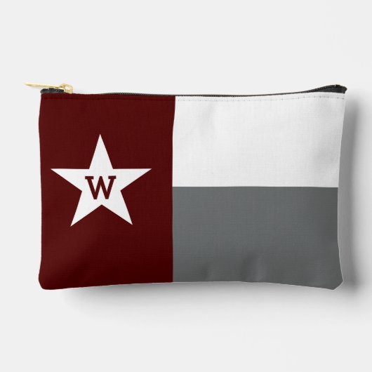 Paars & Grijs Texas Vlag Etui (Voorkant)