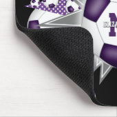 paars grijs voetbal muismat (Hoek)