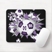 paars grijs voetbal muismat (Met muis)
