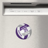 paars grijs volleybal met teamnaam magneet (Insitu (Vaatwasser))