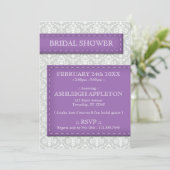 Paars grijs Vrijgezellenfeest Kaart (Staand voorkant)