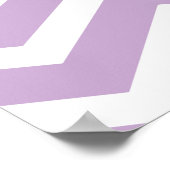 Paars grijze Chevron Aangepast Poster (Hoek)