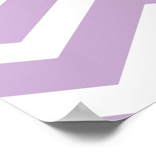 Paars grijze Chevron Aangepast Poster (Hoek)